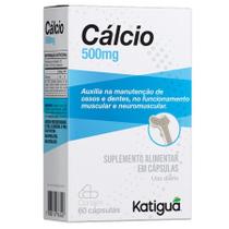 Cálcio 500mg Katiguá 60 cápsulas Cálcio 500mg Katiguá 60 cápsulas