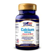 Cálcio 600 mg com Vitamina D3 Vitgold 100 comprimidos + 30