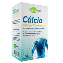 Cálcio 600mg + Vitamina D3 Com 60 Comprimidos - Qualynutri