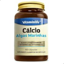 Cálcio Algas Marinhas + Vit D3 e K2 60 Cáps Vitaminlife