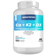 Cálcio com Vitamina K2 e Vitamina D3 - 120 Cápsulas NewNutrition