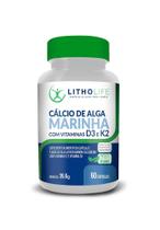 Cálcio de Alga Marinha com Vitaminas D3 e K2 - Litholife