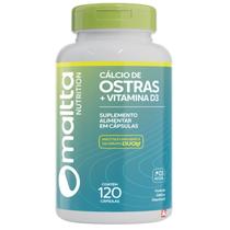 Cálcio de ostras vitamina d3 120 cápsulas maltta nutrition