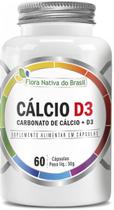 Calcio e Vitamina D3 500mg - 60 Cápsulas - Suplemento Mineral