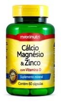 Cálcio + Magnésio E Zinco 60 Cápsulas Com 600Mg - Maxinutri