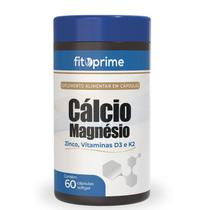 Cálcio Magnésio e Zinco com Vitaminas D3 e K2 60 Cápsulas Fitoprime