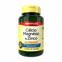 Cálcio, magnésio e zinco + vitamina d - 60 cápsulas - maxinutri