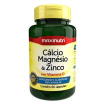 Cálcio Magnésio e Zinco Vitamina D 600mg 60 Cápsulas Maxinutri