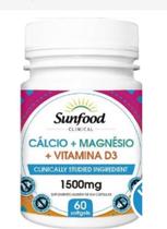 Cálcio + Magnésio + Vitamina D3 1500mg 60 Softgels - Sunfood