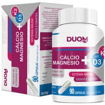 Cálcio + Magnésio + Vitaminas K2 E D3 Com 90 Cápsulas Duom