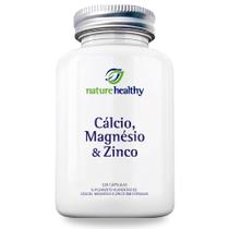 CÁLCIO, MAGNÉSIO, ZINCO com 120 CÁPSULAS NATURE HEALTHY