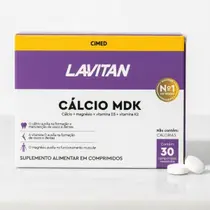 Calcio MDK Magnesio Vita D3 + K2 30 Comprimidos Lavitan Calcio MDK Magnesio Vita D3 + K2 30 Comprimidos Lavitan