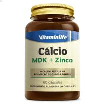 Calcio Mdk + Zinco 60 Cápsulas Vitaminlife Sabor:Natural
