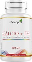 Cálcio + Vit D3 100 cáps 500 mg - Melcoprol