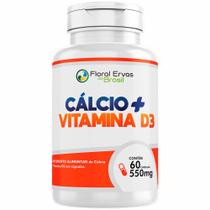 Cálcio + Vitamina D3 - (60 cápsulas) - Floral Ervas do Brasil
