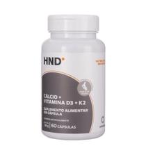 Cálcio + Vitamina D3 + K2 em 60 Cápsulas HND