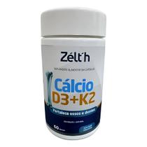 Cálcio Zelth 60 Cápsulas Com Vitamina D3 e K2