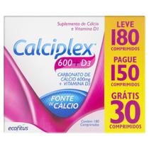 Calciplex 600 + D3 180 Comprimidos Ecofitus