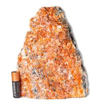 Calcita Laranja Pedra Pé Serrado Natural 2,13Kg 17cm Tipo B