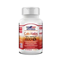 Calcitabs 600Mg Com Vitamina D3 Vitgold Com 90 Comprimidos