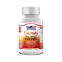 Calcitabs 600Mg Com Vitamina D3 Vitgold Com 90 Comprimidos