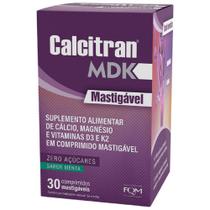 Calcitran Mdk c/30 mastigável oferta dor nas costas ossos fracos - Sampafarmstore