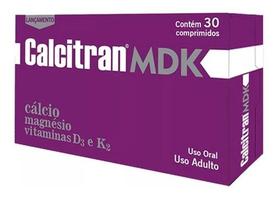 Calcitran Mdk Cálcio Magnésio Vitaminas D3 E K2 C/30 Comp