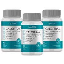 Calcitrax Cálcio Citrato Malato 60 Comp. Lauton - 3 Unidades