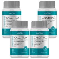 Calcitrax Cálcio Citrato Malato 60 Comp. Lauton - 4 Unidades