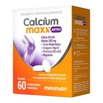 Calcium Maxx Artro 60 Comp. Revestidos Cálcio Vitaminas D3 e K2 Suporte para Ossos e Articulações Maxinutri Calcium Maxx Artro 60 Comp. Revestidos Cálcio Vitaminas D3 e K2 Suporte para Ossos e Articulações Maxinutri