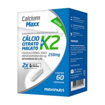 Calcium Maxx Calcio Citrato Malato K2 60 Capsulas Loja Maxinutri