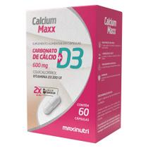 Calcium Maxx Cálcio D3 600mg 60 Cápsulas Maxinutri