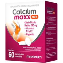 CALCIUM MAXX MDK ( Cálcio Citrato Malato + Magnésio + Vitaminas D3 e K2) 60 comprimidos - Maxinutri CALCIUM MAXX MDK ( Cálcio Citrato Malato + Magnésio + Vitaminas D3 e K2) 60 comprimidos - Maxinutri
