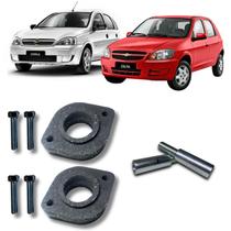Calço de Mola 3,5cm Elevar Corsa + Prolongador Dianteiro Aço