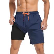 Calções de banho American Trends Quick Dry Shorts para homens azul marinho