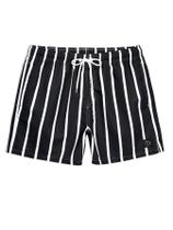 Calções de banho COZYEASE Quick Dry Elástico com Cordão Masculino Preto Calções de banho COZYEASE Quick Dry Elástico com Cordão Masculino Preto