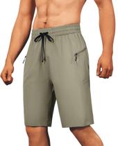 Calções de banho FOGFIRE masculinos Quick Dry Beach Shorts verdes e cinzentos