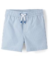 Calções de banho Gymboree para meninos e crianças pequenas Navy Sky 3T Calções de banho Gymboree para meninos e crianças pequenas Navy Sky 3T