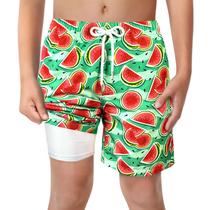 Calções de banho LUCOWEE Boys Compression Liner UPF 50+, tamanho 14-16