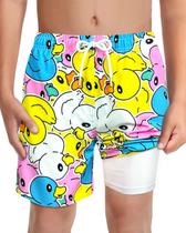 Calções de banho LUCOWEE Boys Soft Boxer Liner Anti Chafe UPF 50+