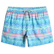 Calções de banho Mamagic Masculinos Quick Dry Beach Shorts Totem Blue S