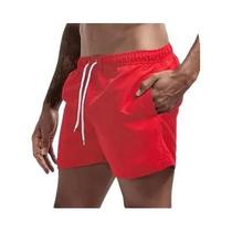 Calções de Banho Masculinos Respiráveis e de Secagem Rápida com Bolsos e Cordão - Ideal para Surf e Praia