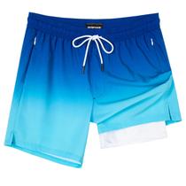 Calções de banho SURF CUZ 5" de compressão Quick Dry Blue Gradient