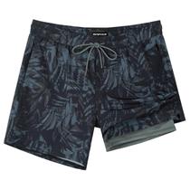 Calções de banho SURF CUZ 5" de compressão Quick Dry, preto, grande Calções de banho SURF CUZ 5" de compressão Quick Dry, preto, grande