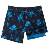 Calções de banho SURF CUZ de 5 polegadas com zíper de secagem rápida e bolsos grandes Calções de banho SURF CUZ de 5 polegadas com zíper de secagem rápida e bolsos grandes