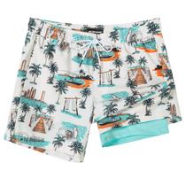 Calções de banho SURF CUZ, forro de compressão de secagem rápida de 5 polegadas Calções de banho SURF CUZ, forro de compressão de secagem rápida de 5 polegadas