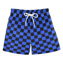 Calções de banho UMIRIKO Boys Black Navy Buffalo Checkered 2T