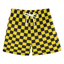 Calções de banho UMIRIKO Boys Black Yellow Buffalo Check Size 8 Calções de banho UMIRIKO Boys Black Yellow Buffalo Check Size 8
