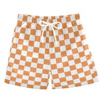 Calções de banho UMIRIKO Boys Orange White Xadrez 2T-14 anos Calções de banho UMIRIKO Boys Orange White Xadrez 2T-14 anos