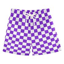 Calções de banho UMIRIKO Boys White Purple Buffalo Check 12 anos